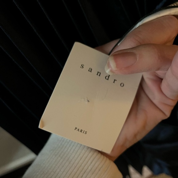 NWT Sandro Paris satin pleated maxi skirt - Picture 3 of 8